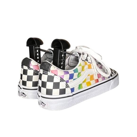 VANS Ward 'Rainbow Checkerboard' 500714 W7 Skate Sneakers Trainers - Picture 4 of 6